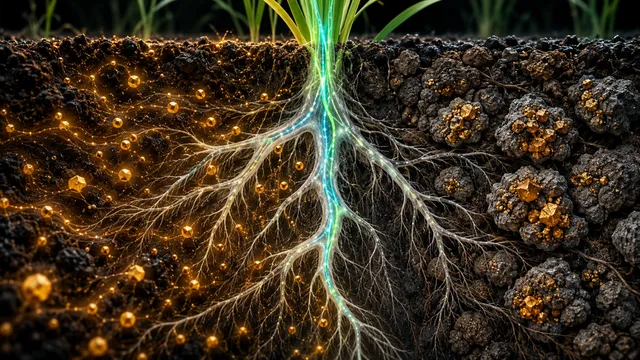 AI-generated conceptual illustration for Rice may sense soil pH through changes in iron availability