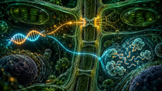 AI-generated conceptual illustration for Viral RNA signature triggers two layers of plant antiviral defense