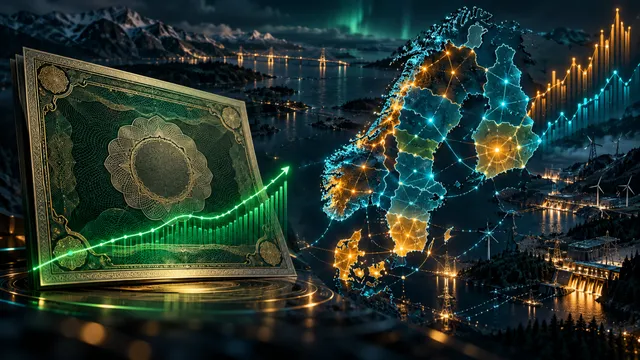 AI-generated conceptual illustration for Norwegian green bond growth showed no clear link to local power prices