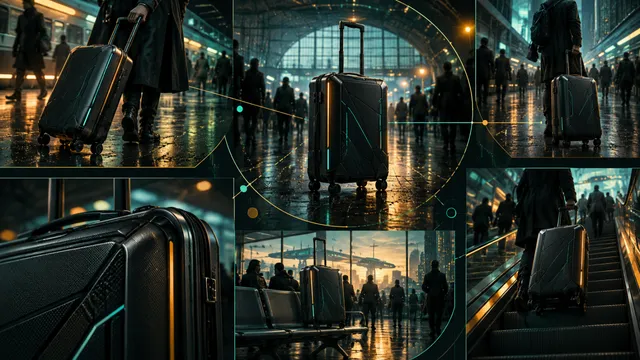 AI-generated conceptual illustration for Researchers examine multi-camera strategies for luggage re-identification