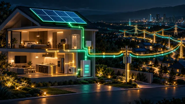 AI-generated conceptual illustration for When solar and batteries work together, utility cost recovery can change